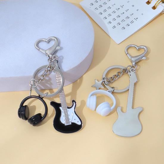Yousheng Keychain Pendant, Electric Guitar Shape Key Holder with Metal Lobster Clasp, Music-Themed Gift for Rock Lovers And Students