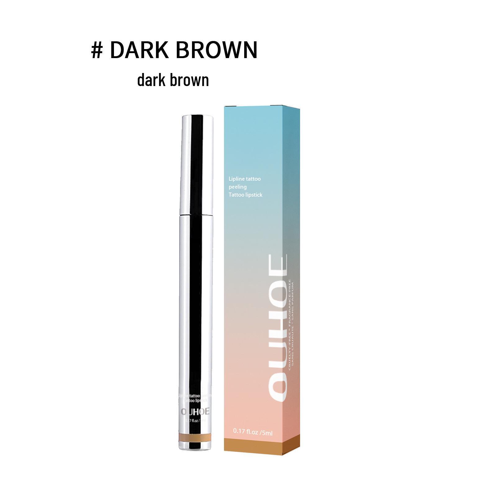 

OUHOE Peel-off Lip Liner Tattoo: Plumps, Defines, & Smudge-Free. темно-коричневого кольору