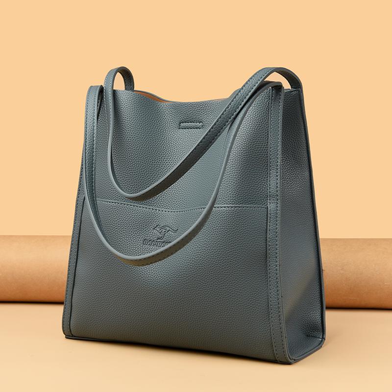 Borsa a tracolla da donna in vera pelle 3 scomparti borse a spalla femminili di alta qualità