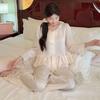 Early Spring New Hair Accessories Girl Pajamas Set Ins Cream Wind Long-sleeved Princess Wind Ice Silk Jacquard Loungewear