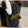 Fashion Handbag Women's Winter New Solid Color Simple Design Messenger Bag Texture Retro Shoulder Bag