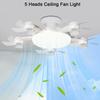 Wind Speed Adjustable Hanging Fan with LED Light 2 In 1 Electric Cordless Fan  Living Room