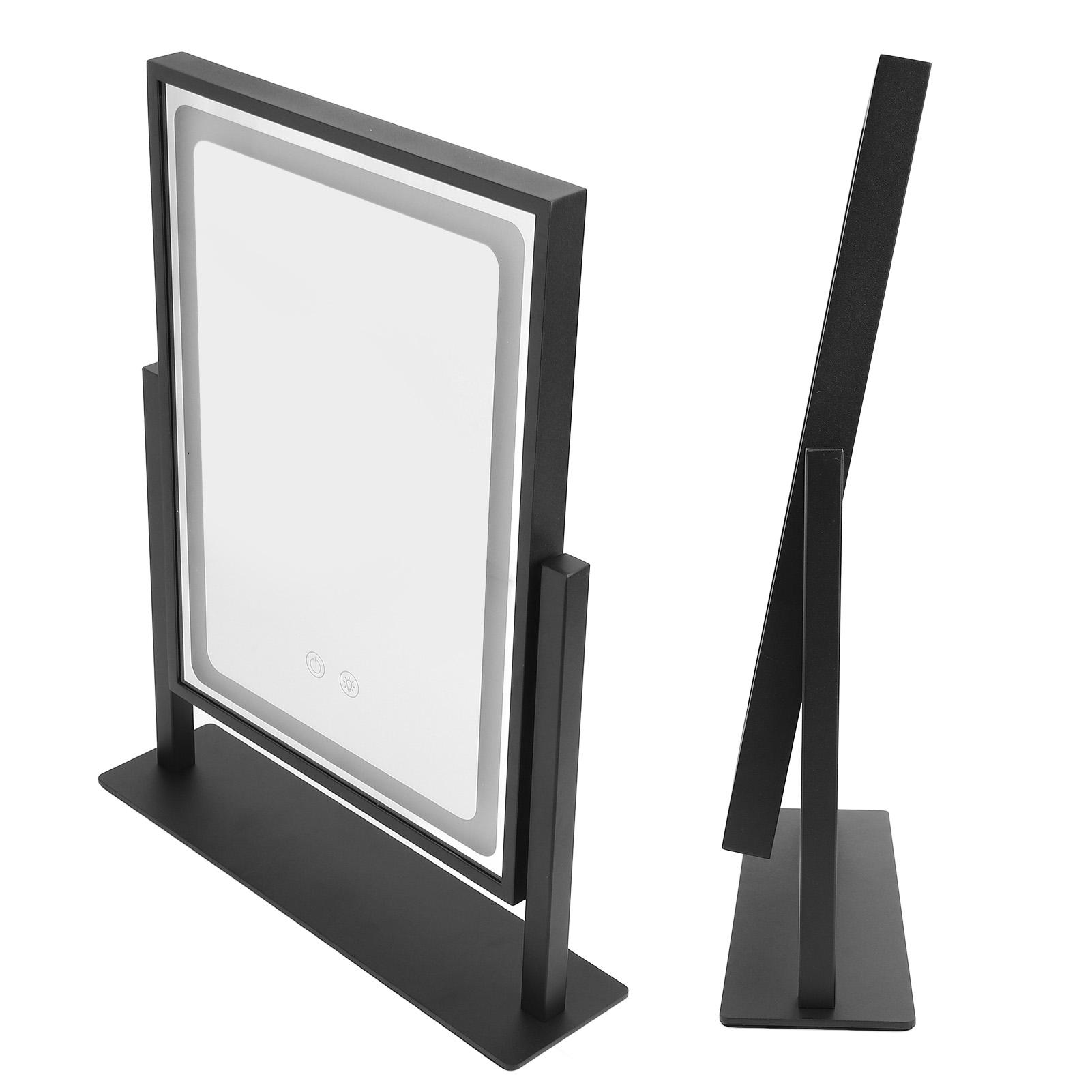 Vanity Mirror Touch Control 3 Color Modes Dimmable 360 Degree Rotation Makeup Mirror with LED Light