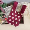 2026 New Year Red Lucky Gift Bag - Knitted Tote with Envelope Design, Perfect for Annual Meetings and Celebrations