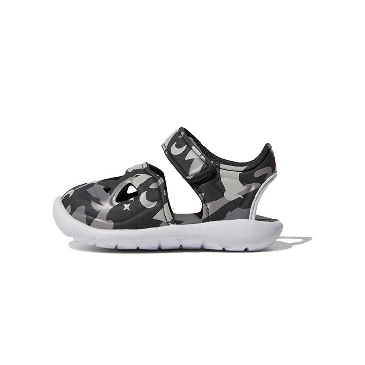 (TD) adidas Fortaswim 2 I Camouflage Sandals Black Grey White Baby G54087 EU 21