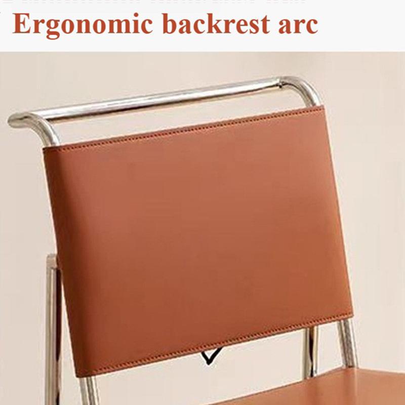 Design Living Room Chairs Metal Backrest Chair Nordic Modern Dining Chairs Minimalism Ergonomic Relaxing Chair Home Furniture