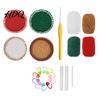 Handmade Cup Mat Christmas Bear Fruit Crochet Coaster Kit DIY Crocheting Beginner Friendly Set with Accessory Knitting Round Mug for Table