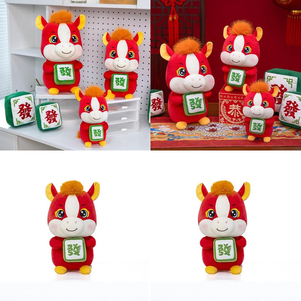 Mahjong Fortune Horse Plush Toy For New Year Gift Kids Collectors Item