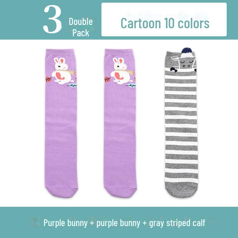 Kinder Cartoon Mittelrohrsocken: Leichte Frühling/Herbst Kniestrümpfe für Mädchen