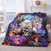One Piece Cozy Flannel Blanket Soft Plush Warm Throw for Bed Sofa Couch Lightweight Travel Home Decor Gift -QJY
