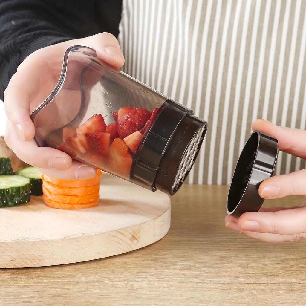 Manual Fruit & Vegetable Slicing Cup with Stainless Steel Blade-Quick Chopping&Slicing Tool, ABS Kitchen Gadget Gadgets for Home