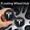 4PC/Set 57mm floating wheel hub cover suitable for Tesla Model 3/S/X, magnetic levitation center cover wheel hub logo