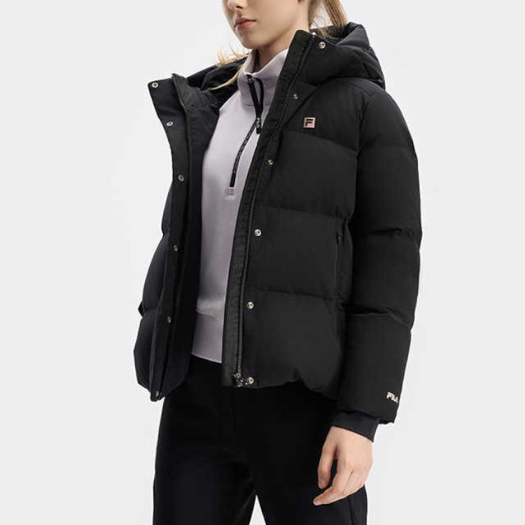 New FILA Athletics Down Jacket Women's Pitch Black A11W441905FBK