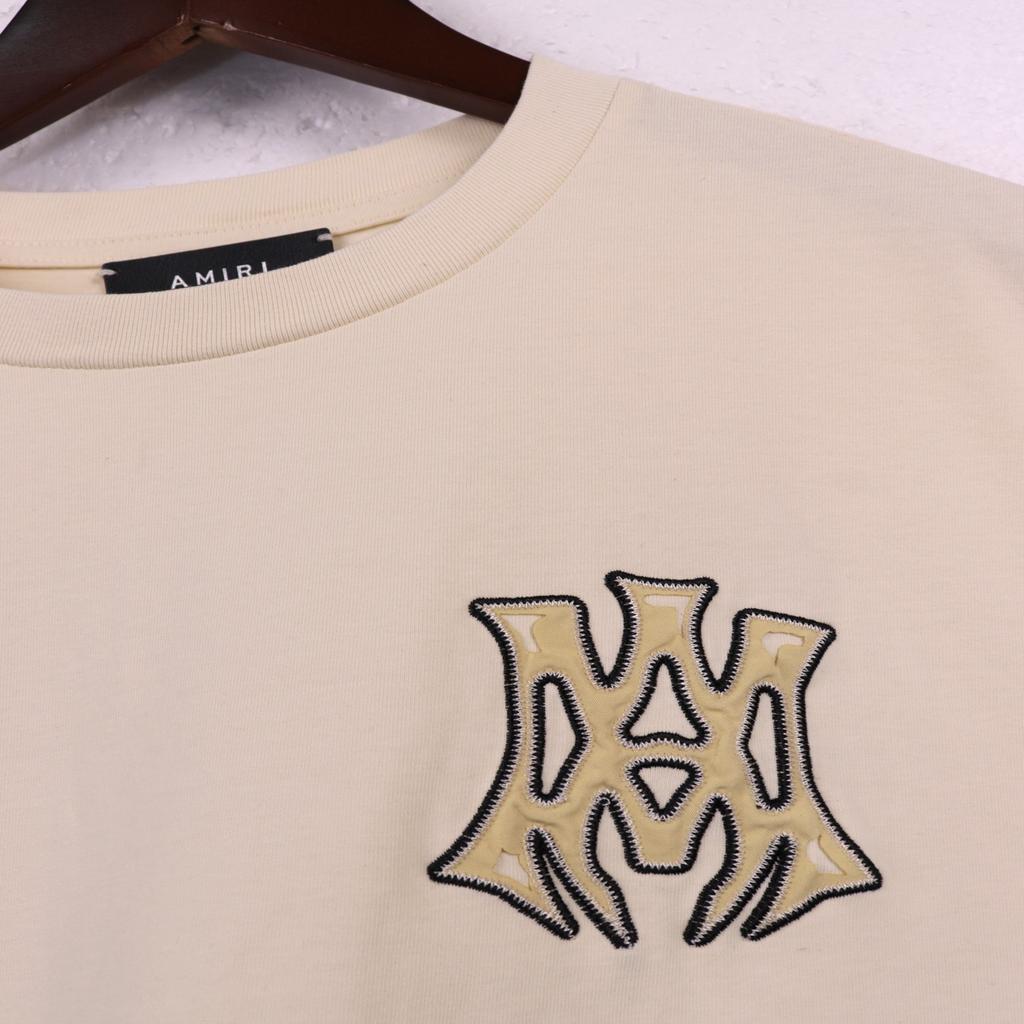 2253 Amiri 2025 Sommer Ny Herre- og Dame Løs Vasket Vintage Stor T-skjorte Par T-skjorte