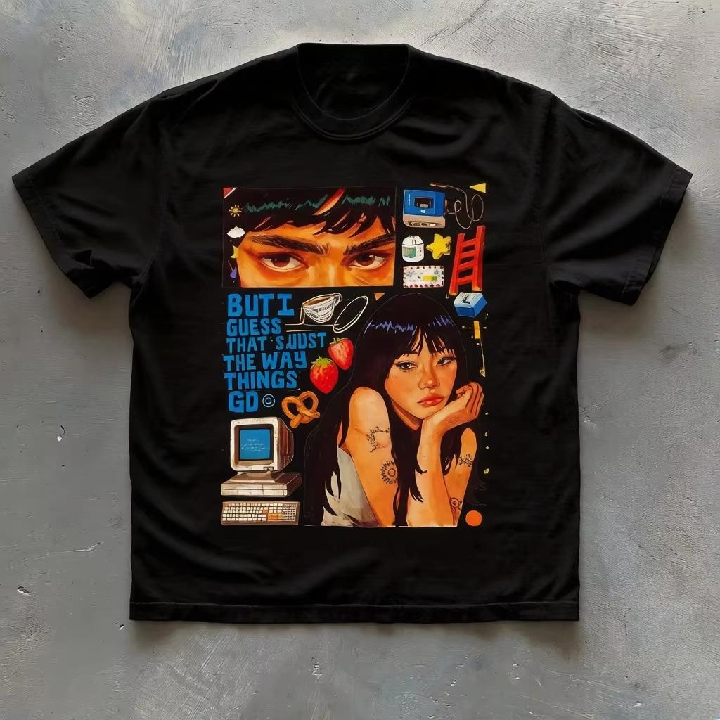 Summer Hot Sale Beabadoobee Inspired Graphic Tee Retro Music Unisex Hip Hop Streetwear Top Y2k Gothic Cotton Oversized T-Shirt