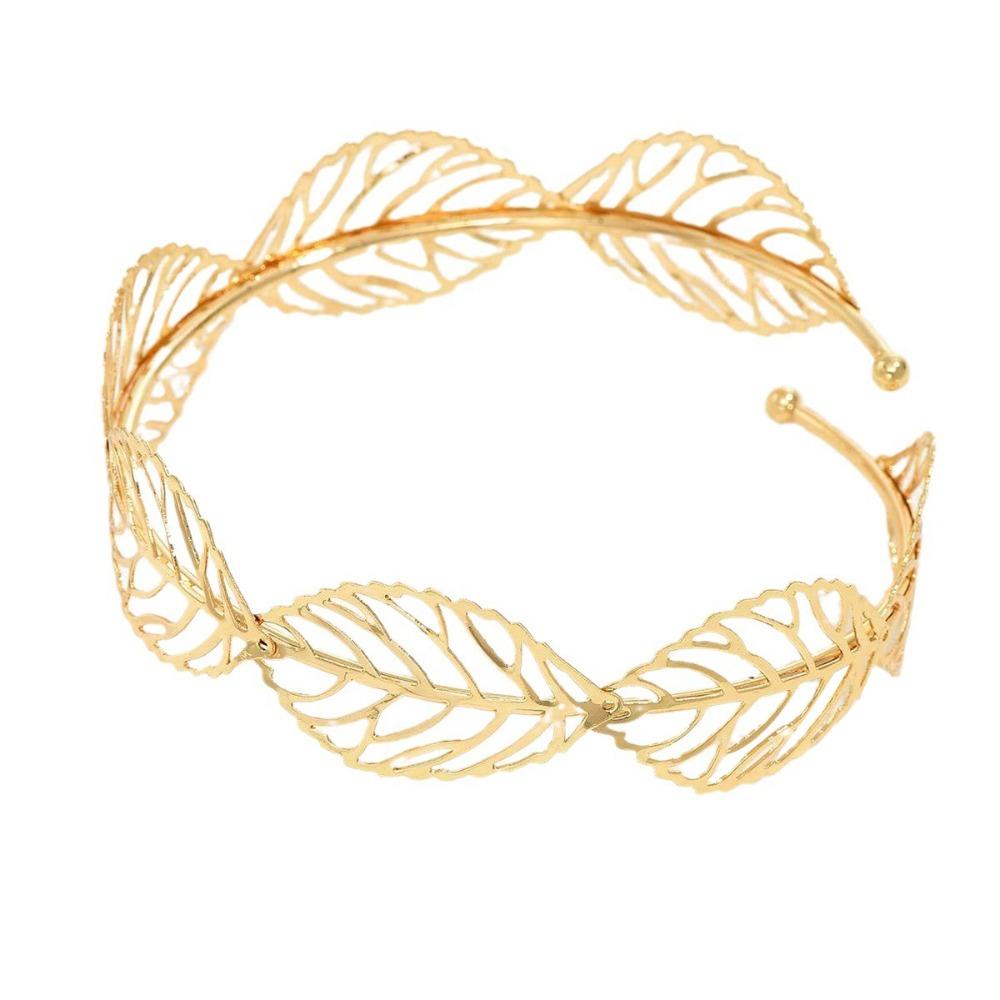 Gold Color Opening Arm Bracelet Metal Arm Bracelet Elegant Armband  Party Occasion