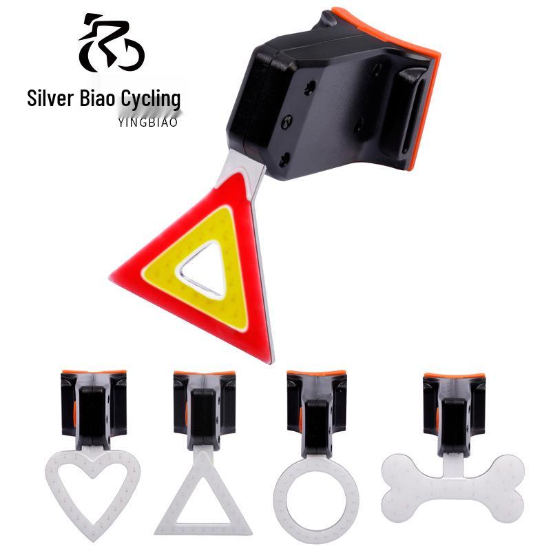 USB Rechargeable Flowing Water Bicycle Tail Light - High Brightness Night Riding Accessory for Mountain and Road Cycling