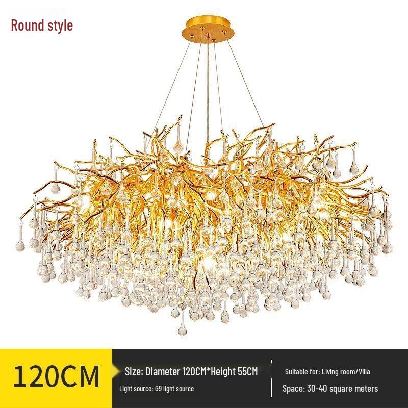 Modern Luxury Crystal Branch Chandelier for Bedroom & Living Room