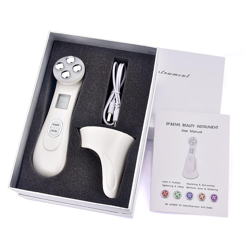 Promotion High Frequency Facial Beauty Machine 5 in 1 Facial Massager Microcurrent Rechargeable Facial Frequency Wand
