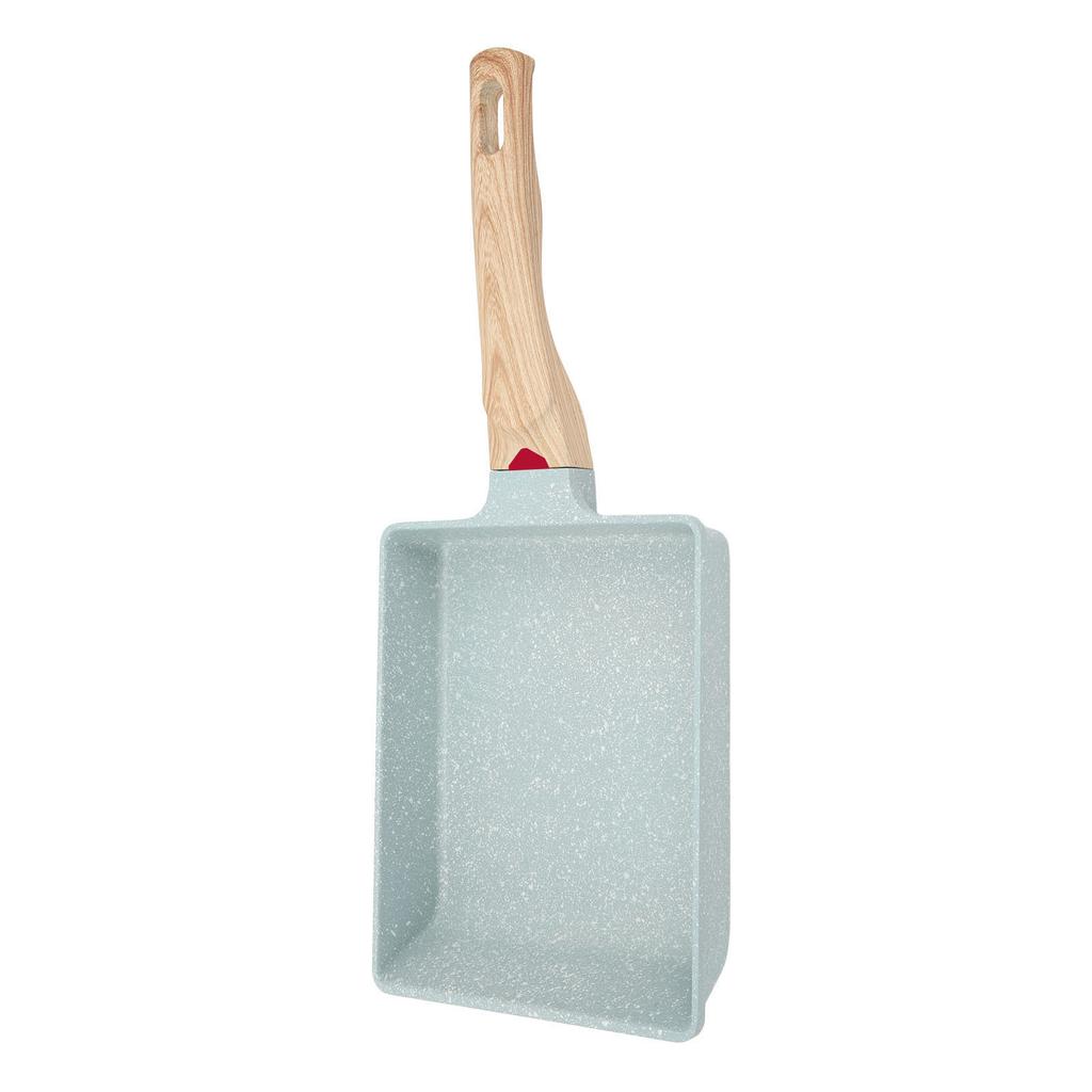 Mini Frying Pan Green Square Non Stick Aluminum Alloy Evenly Heated Egg Frying Pan for Home