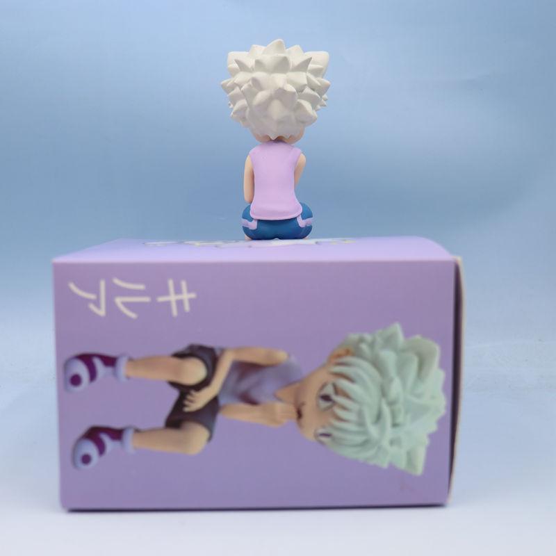 11cm HUNTER X HUNTER Anime Figure Killua Zoldyck Cute Cat Model Cartoon Peripheral Desktop Decoration Collect Gifts Doll Toy