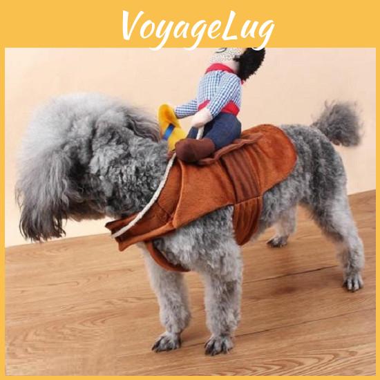 Cowboy Funny Dog Cat Rider Cosplay Costume Pet Puppy Party Coat Clothes Up Dress