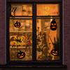 Static Cling Decals Halloween Window Decals, Spooky Pumpkin Bat Stickers, Self Decorative Holiday Stickers Adhesive Removable Glass Decor for