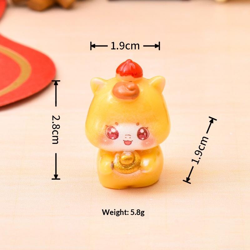 1/5Pcs Miniatures Cartoon Lucky Horse Micro Landscape Ornaments 2026 New Year Figurines Home Desk Decoration Gift