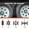 Wheel Chock Stabilizer 2 Sets for RV Travel Trailers with Ratchet Wrench