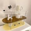 2/3 Tiers Acrylic Display Stand Desktop Cosmetics Perfume Display Display Rack Figurines Figures Cups Storage Holder INS Style