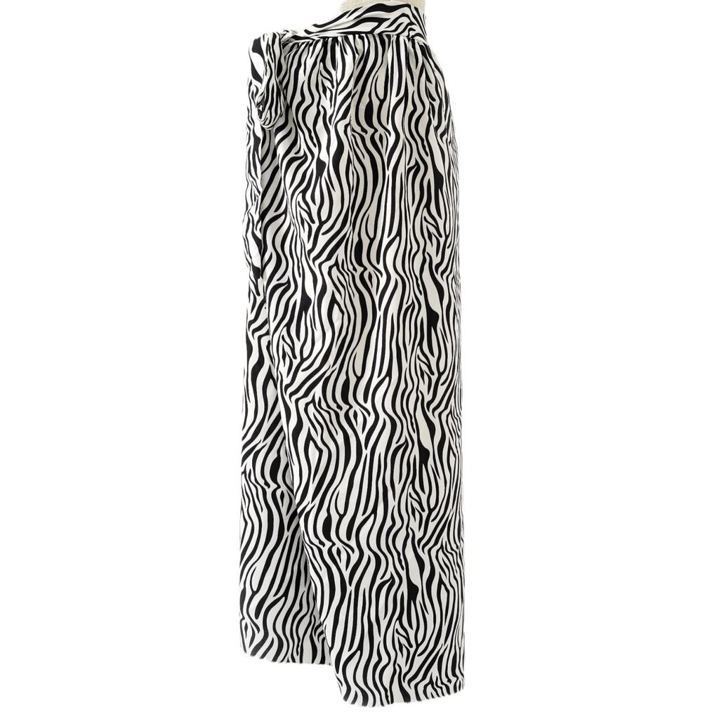 New Summer European And American Style Leopard Print Beach Vacation Chiffon Tie-Dye Lace-Up Beach Wrap Skirt