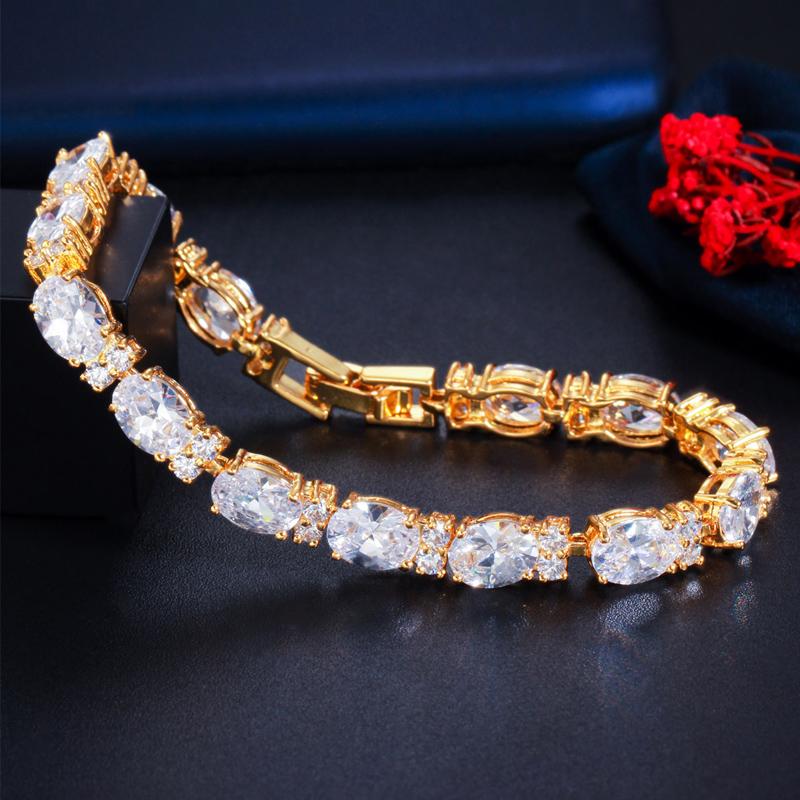 WWJ Luxury Wedding Jewelry Cubic Zirconia Tennis Bracelets Bangle