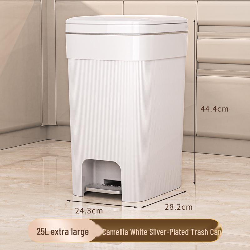 Pedalstyrd soptunna med lock för hemmabruk: Badrum, Kök, Sovrum