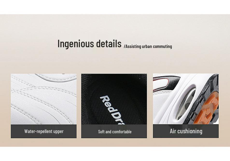 Red Dragonfly Men's Spring & Autumn Casual Running Shoes - Soft Sole Leather with Air Cushion