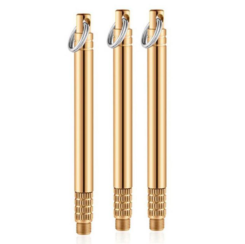 Titanium Alloy Integrated Toothpick Detachable Outdoor Camping Portable Mini Brass Toothpick Barrel Multifunctional Fruit Pick