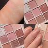 Palette a Rotolo Occhi Ombretto Fiore di Ciliegio, Tonalità Lucide a Lunga Tenuta, Ombre da Rosa Pastello a Marrone, Effetto Scintillante, Ombretto con Finitura Opaca