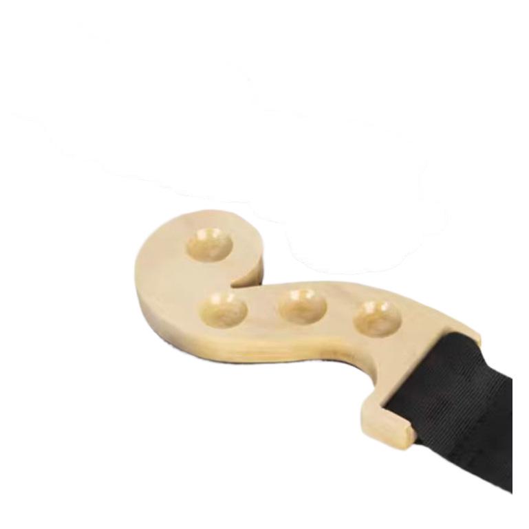 Cello Scroll Wooden Anti-slip Mat & Strap: Non-slip Pad Leg Rest Accessory for Musical Instruments