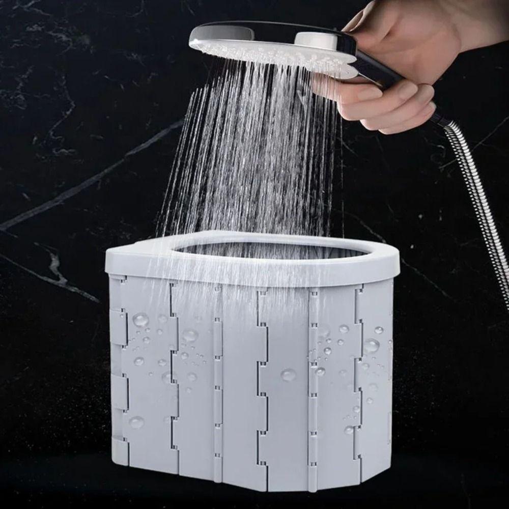 Flip-top Folding Toilet One-piece Design Vehicle-mounted Toilet Potty Portable Toilet  Hiking