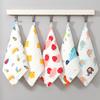 High Density Pleated Pure Cotton Baby Burp Cloth 30x30cm Soft Absorbent Square Towel For Infants