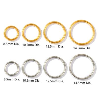 2PC 316 Stainless Steel Piercing Jewelry Hinged Segment Clicker Hoop Ring Clasp Round Nose Rings Hoop Ear Earrings Body Piercing