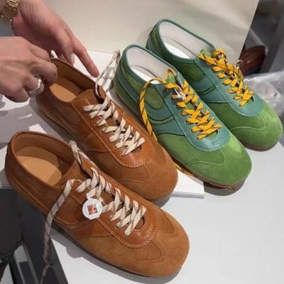 Mode Rétro Femmes 2025 Été Nouveaux Baskets Décontractées à Lacets Chaussures de Planche Plates Chaussures d'Entraînement