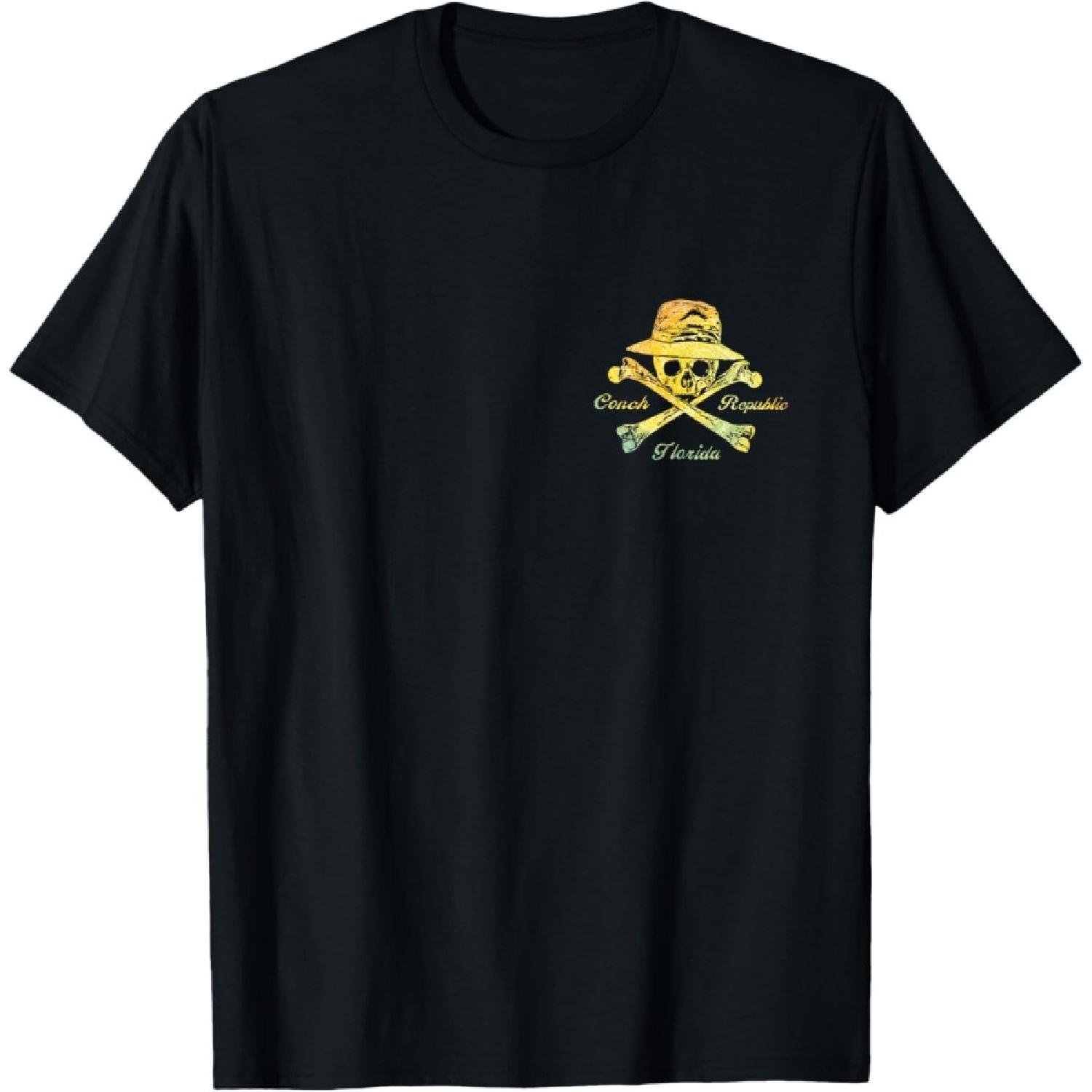 

JCombs_ Key West (Cayo Hueso), FL, Jolly Roger (2-Sided) T-Shirt XXXXXL чорний