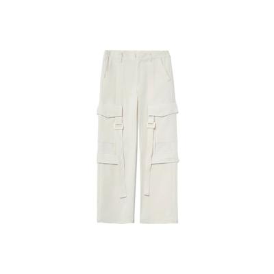 Li Ning CF Logo Solid Color Straight Leg Knitted Sports Pants Unisex Pants AYKR992-1