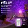 Lampada Impermeabile per Doccia Proiettore Onda Oceanica Luce Galassia Boreale 16 Colori RGB Ricaricabile Telecomando Lampada LED per Doccia Vasca da Bagno Decorazione