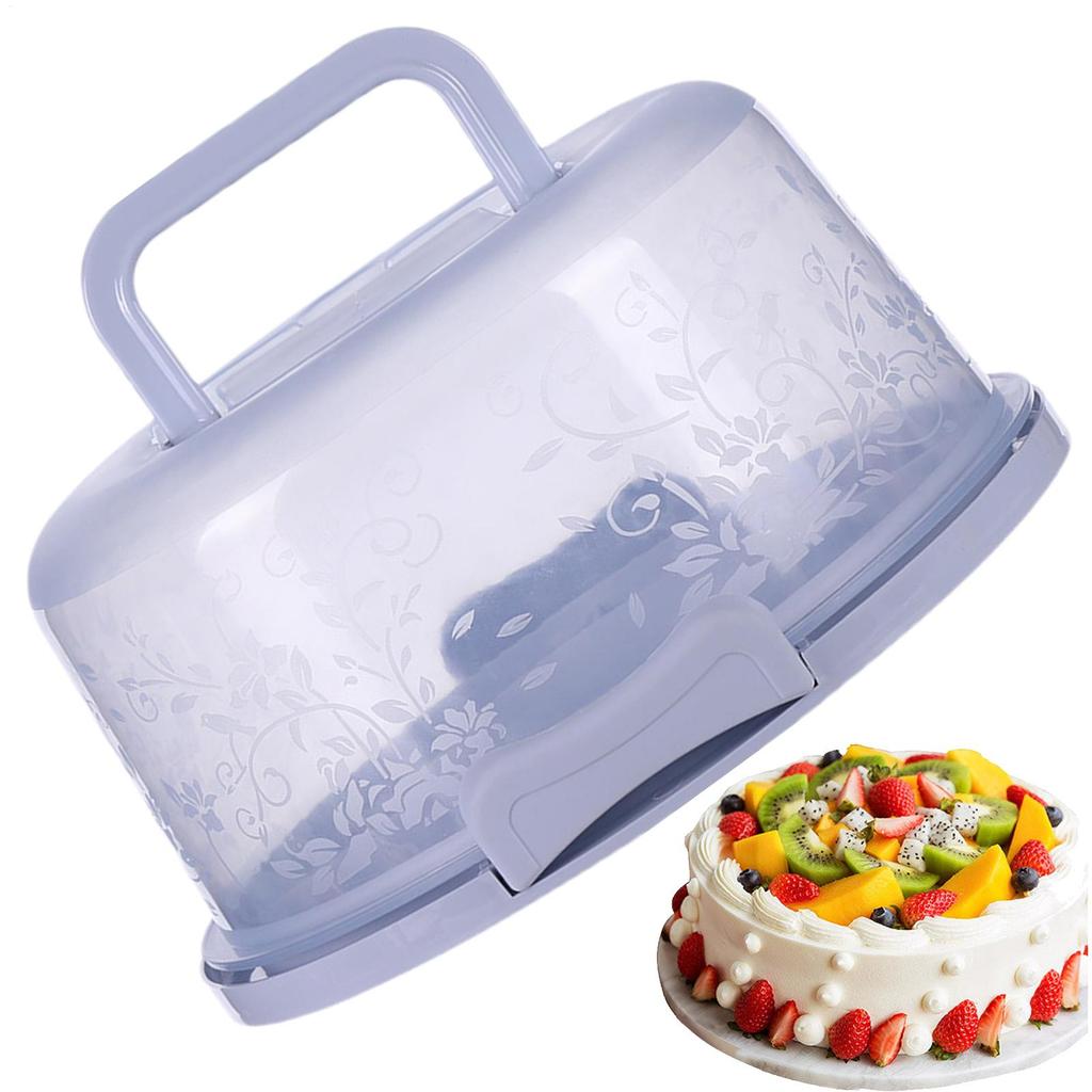 Cake Carriers For Transport Travel Cake Carrier Transparent Dome Reusable Airtight Box With Handl For Bakery Wedding Party