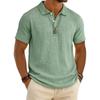 VEZFAA Damenmode, lässig, Sommer, Frühling, einfarbig, kurzärmelig, Polo-Ausschnitt, Blusen und Hemden