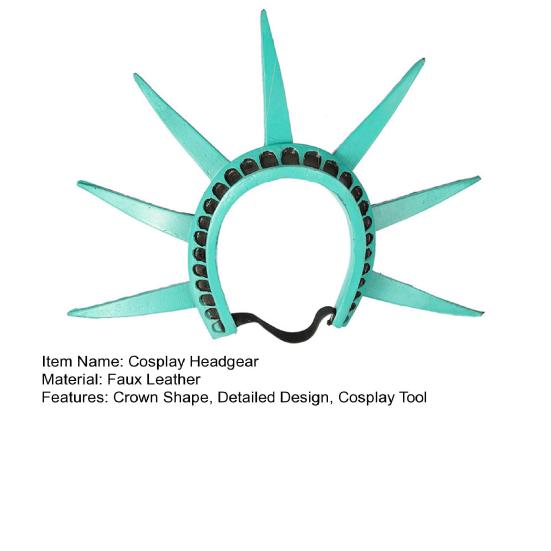 Yousheng Statue of Liberty Headband Crown Torch Cosplay Lady Liberty Costume Accessories 4th of July Independence Day Hair Hoop