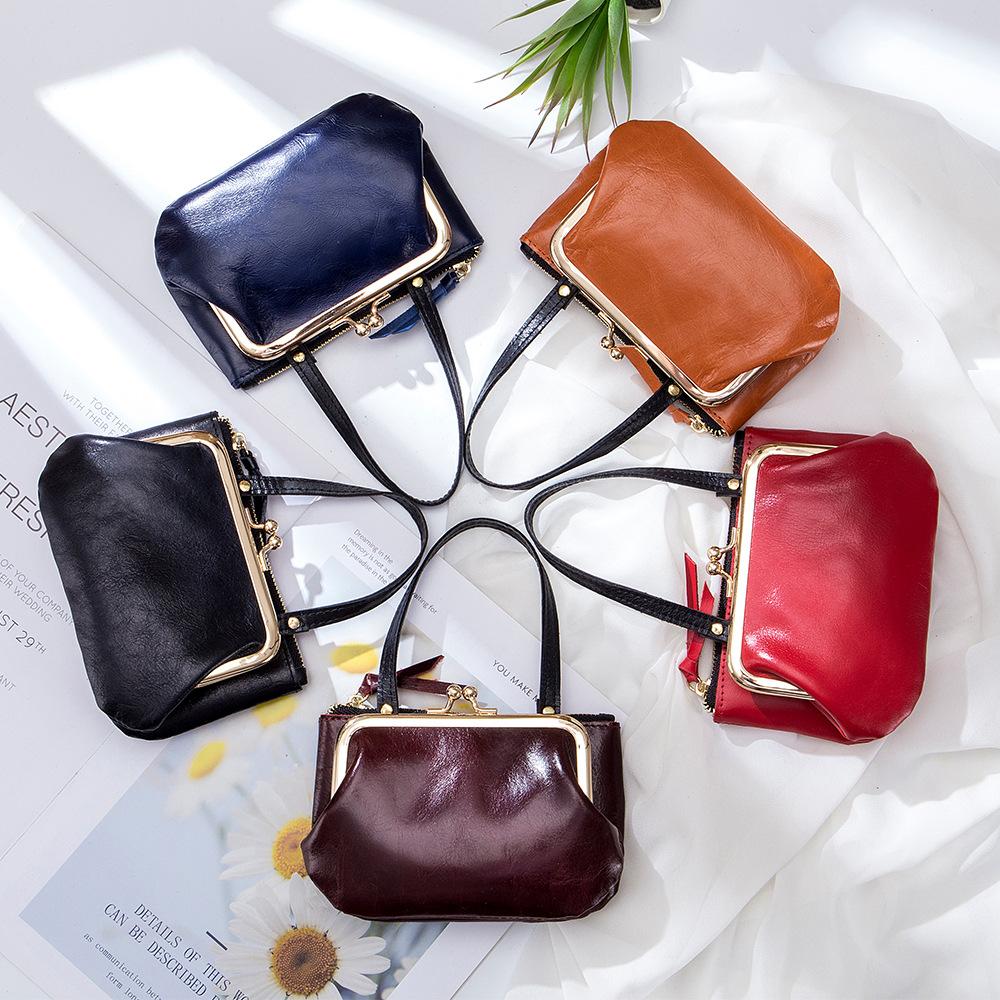 New Retro Creative Storage Gold Bag Japanese Handmade Change Bag Mini Double-layer Clip Bag Coin Bag