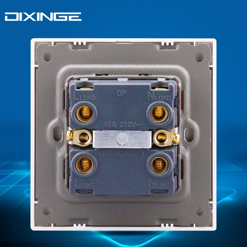 86 Type High Power Wall Switch: Double Pole Double Throw with Indicator Light, 45A