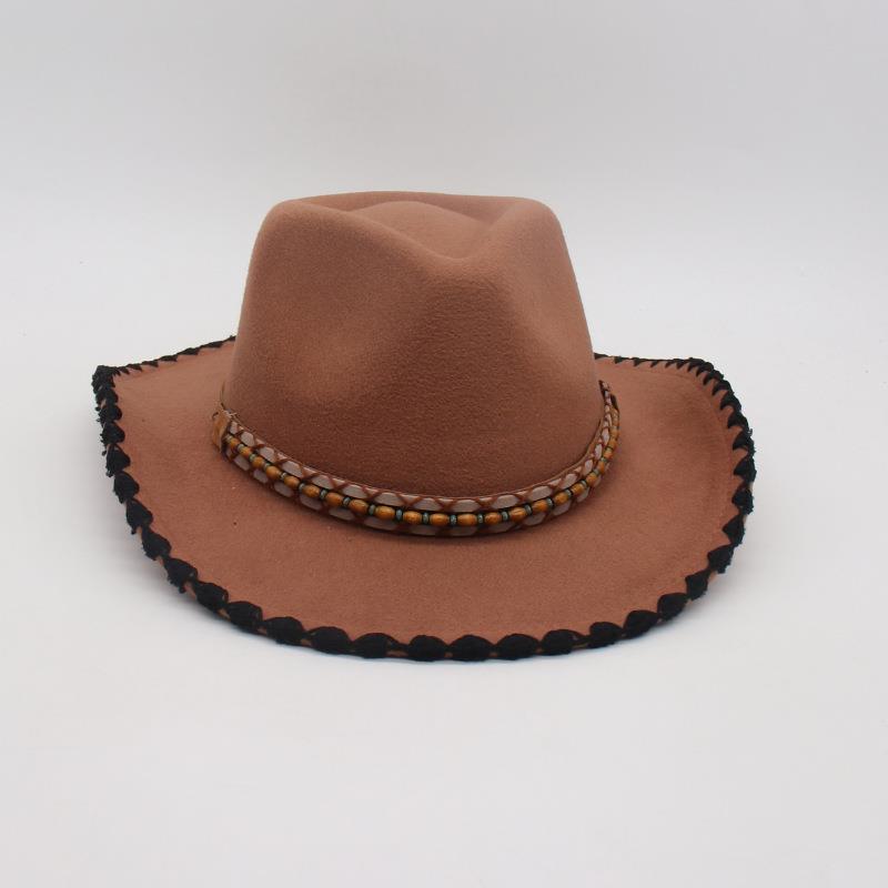 Take Ethnic Style Fashion Top Hat Travel Vacation Jazz Hat Sunscreen Men'S And Women'S Hats Cross-Border Wholesale Cow Jazz Hat